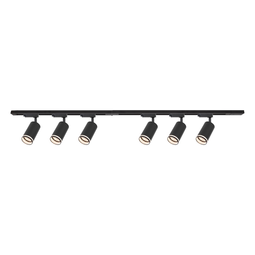 Spot svjetiljka za šinski sustav PIPE 6xGU10/10W/230V crna