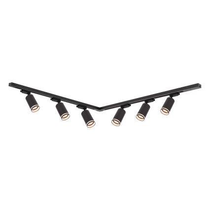 Spot svjetiljka za šinski sustav PIPE 6xGU10/10W/230V crna