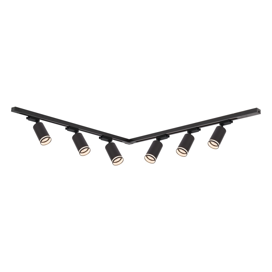 Spot svjetiljka za šinski sustav PIPE 6xGU10/10W/230V crna