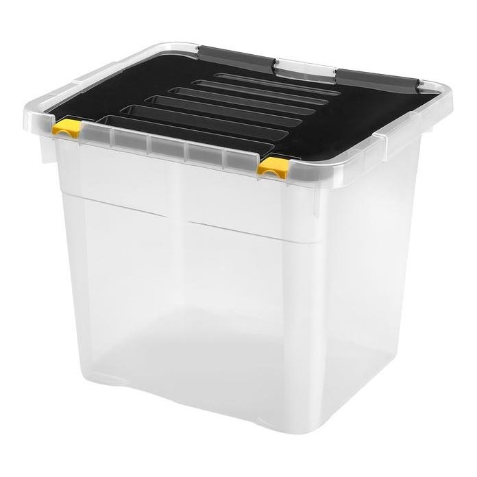 Spremnik za pohranu 36 l crna/prozirna