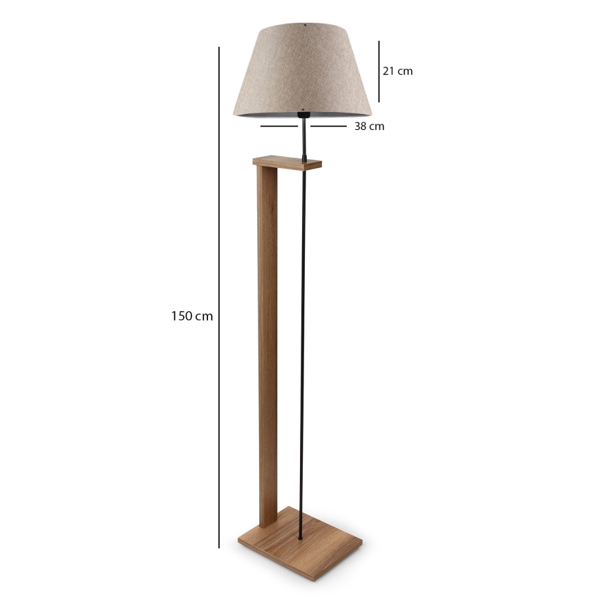 Staja lampa AYD 1xE27/40W/230V bež/braon
