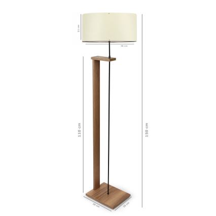 Staja lampa AYD 1xE27/40W/230V smeđa / krema