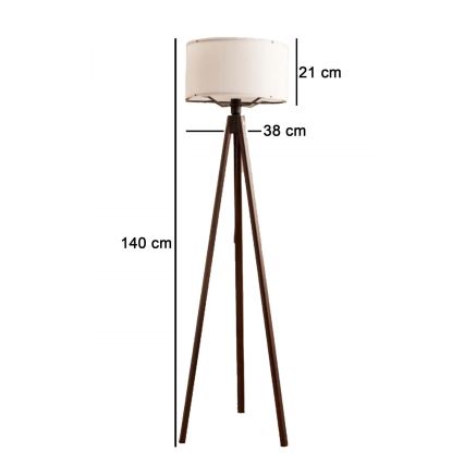 Stajaća lampa AYD 1xE27/40W/230V smeđa/bijela