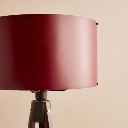 Stajaća lampa AYD 1xE27/40W/230V smeđa/crvena