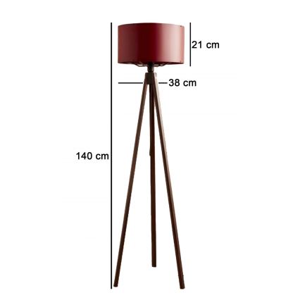 Stajaća lampa AYD 1xE27/40W/230V smeđa/crvena