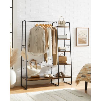 Stajaća vješalica LINEA smeđa/crna