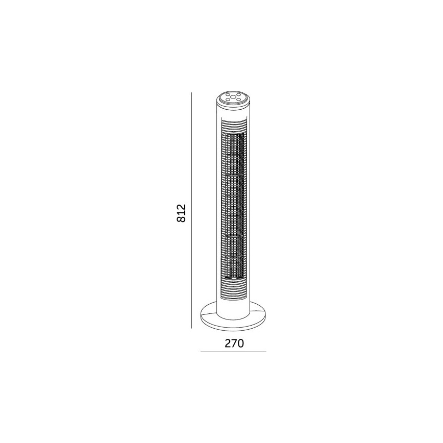 Stajaći ventilator HOORN 45W/230V 81 cm crne boje