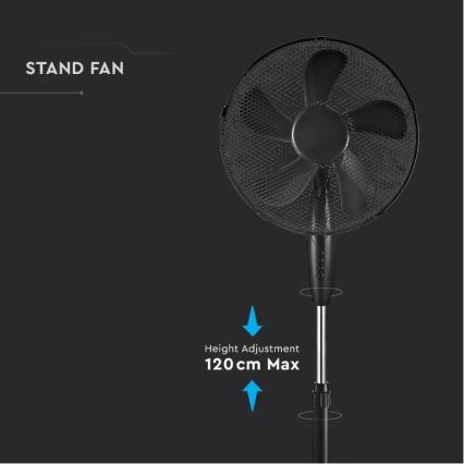 Stajaći ventilator, promjer 43 cm, 55 W / 230 V, crni
