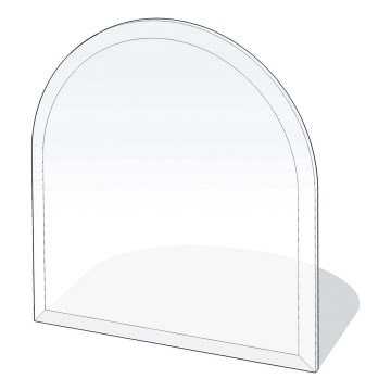 Staklena podloga za kamin 1000x1000x8 mm poluluk