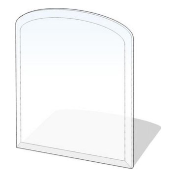 Staklena podloga za kamin 1100x1000x8 mm poluluk