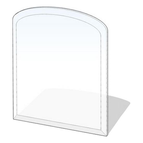 Staklena podloga za kamin 1100x1000x8 mm poluluk