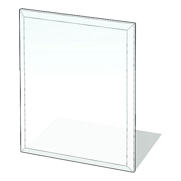 Staklena podloga za kamin 1200x1000x8 mm pravokutnik