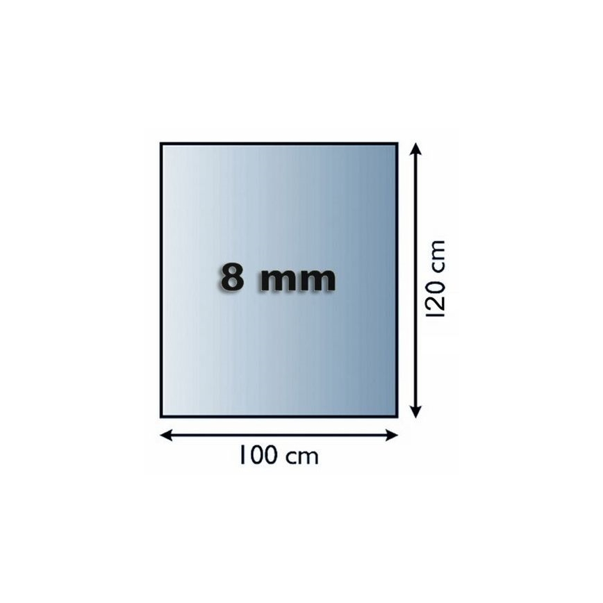 Staklena podloga za kamin 1200x1000x8 mm pravokutnik