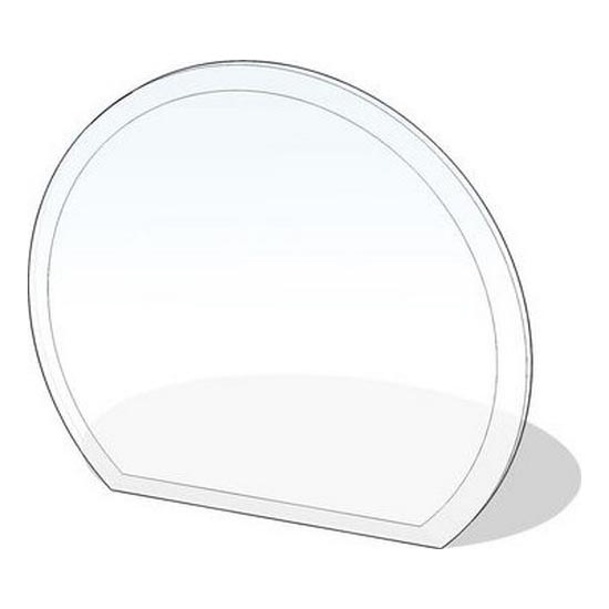 Staklena podloga za kamin 1200x1050x8 mm polukružna