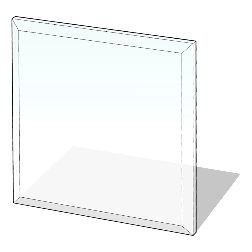 Staklena podloga za kamin 800x800x8 mm kvadrat