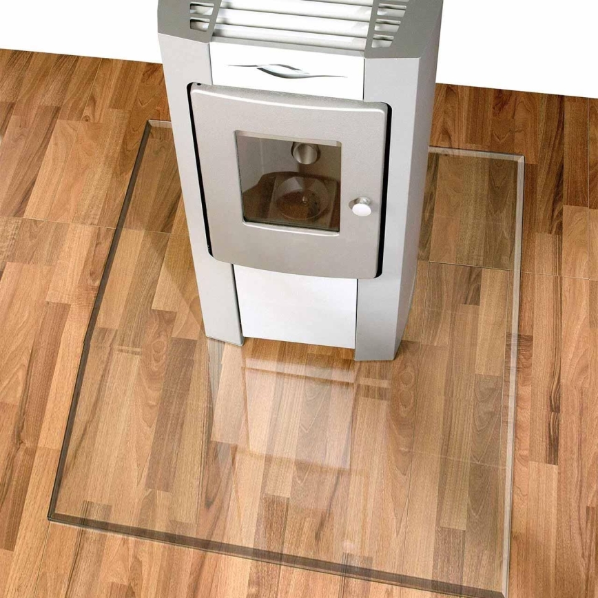 Staklena podloga za kamin 900x750x8 mm pravokutnik