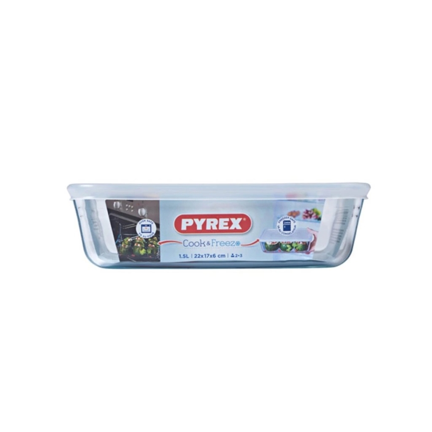 Staklena posuda za pohranu hrane PYREX 1,5 l