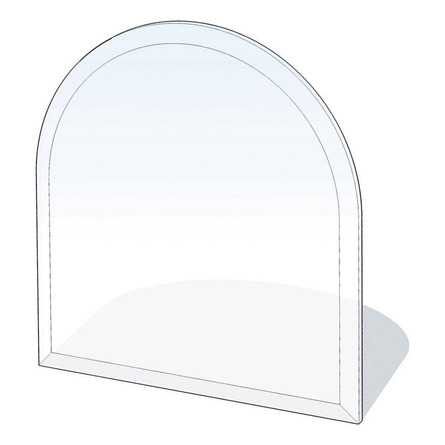 Staklo za peć 1000x1000x6 mm polukružni oblik