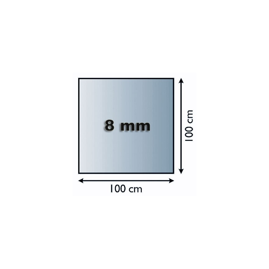 Staklo za peć 1000x1000x8 mm kvadratno
