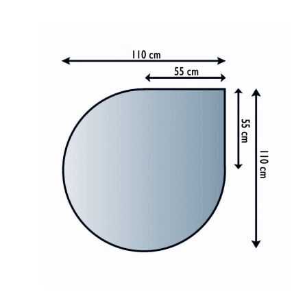 Staklo za peć 1100x1100x6 mm suza