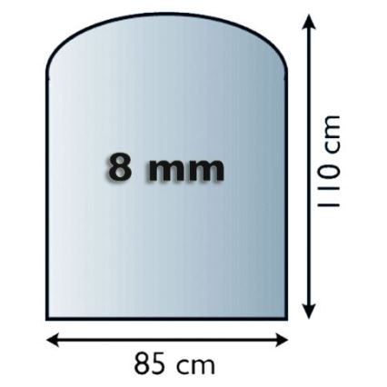Staklo za peć 1100x850x8 mm polukružni oblik