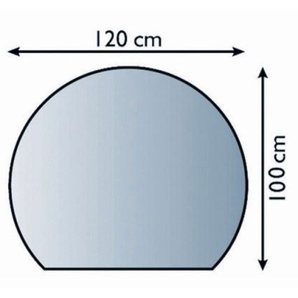 Staklo za peć 1200x1000x6 mm polukružni oblik