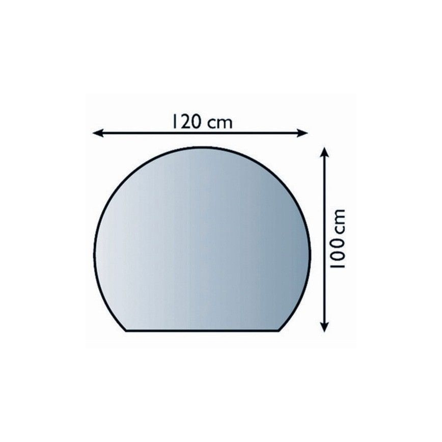 Staklo za peć 1200x1000x6 mm polukružni oblik