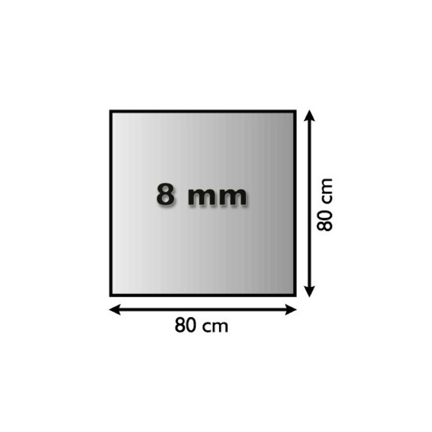 Staklo za peć 800x800x8 mm kvadratno