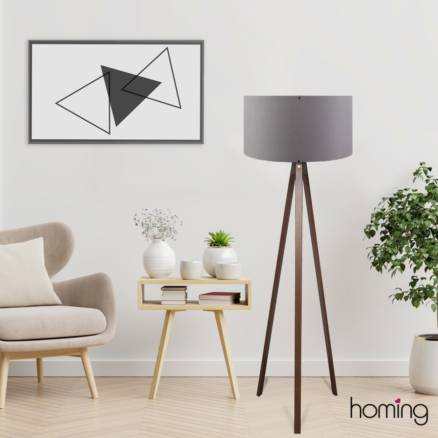 Stalak lampa AYD 1xE27/40W/230V smeđa/siva