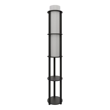 Stalak s lampom s policama NOTO 1xE27/40W/230V crna