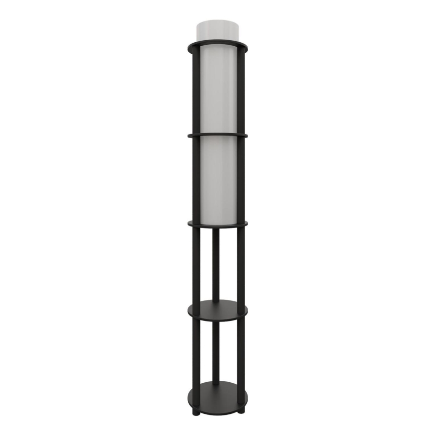 Stalak s lampom s policama NOTO 1xE27/40W/230V crna