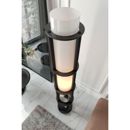 Stalak s lampom s policama NOTO 1xE27/40W/230V crna