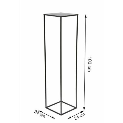 Stalak za cvijeće 100x24 cm crna