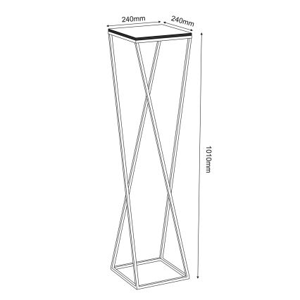 Stalak za cvijeće 100x24 cm crna