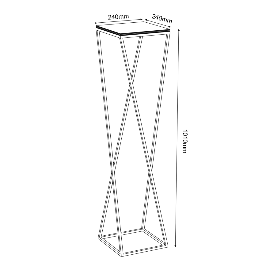 Stalak za cvijeće 100x24 cm crna