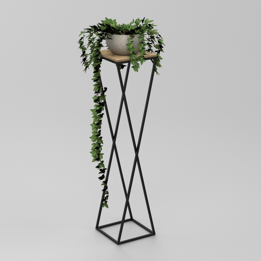 Stalak za cvijeće 100x24 cm crne boje