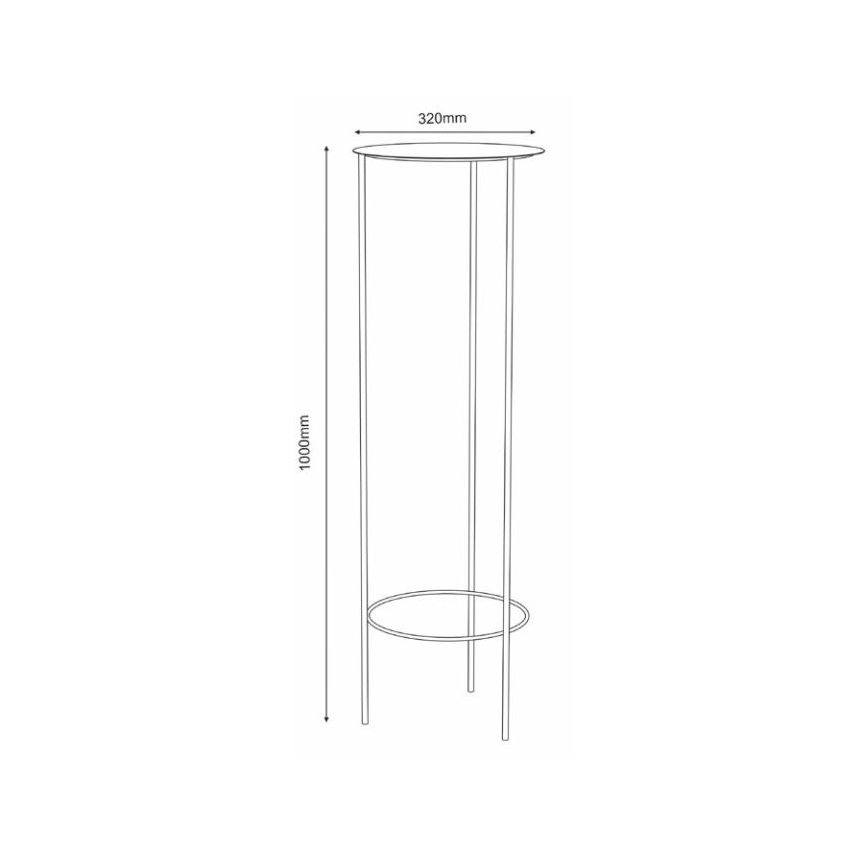 Stalak za cvijeće 100x32 cm crna