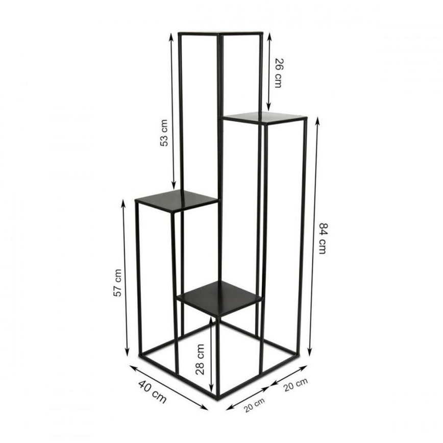 Stalak za cvijeće 110x40 cm crna