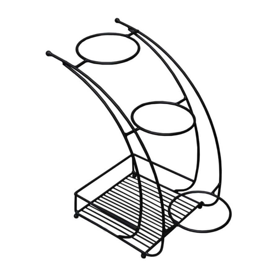 Stalak za cvijeće 37x19 cm crna/metal