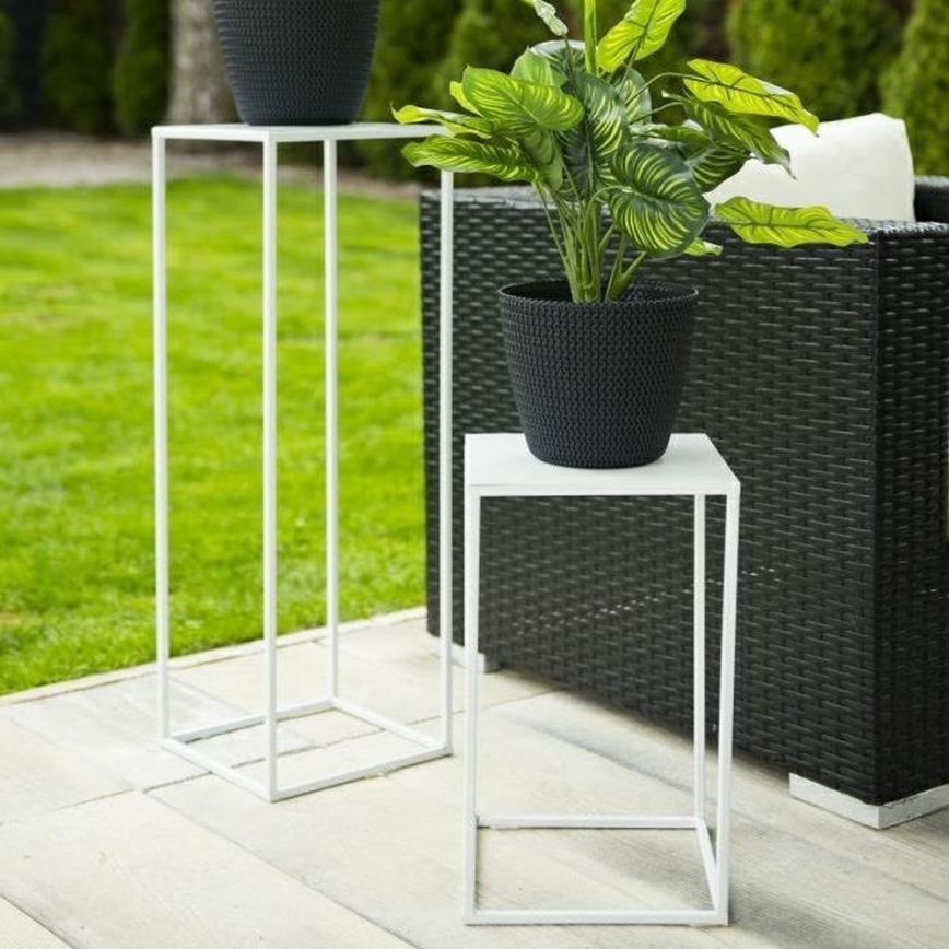 Stalak za cvijeće 40x24 cm bijeli