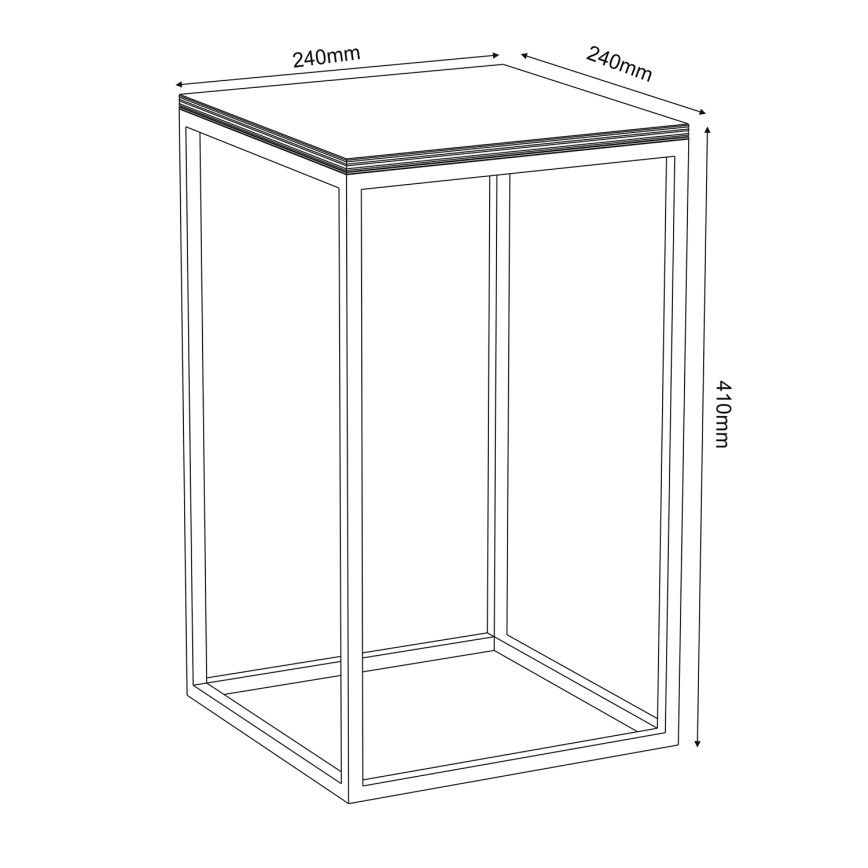 Stalak za cvijeće 40x24 cm crna