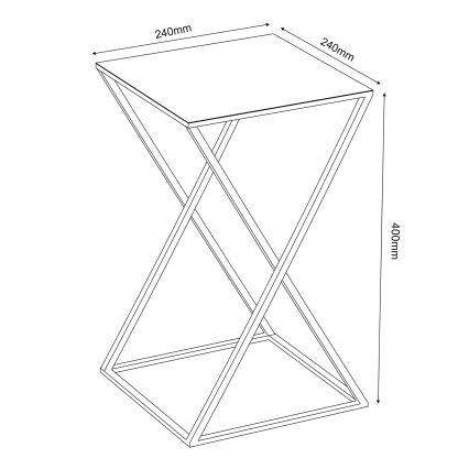 Stalak za cvijeće 40x24 cm crna