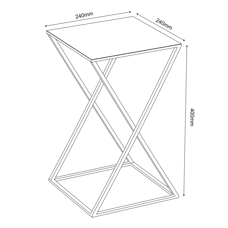 Stalak za cvijeće 40x24 cm crna