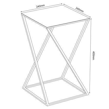 Stalak za cvijeće 40x24 cm crna