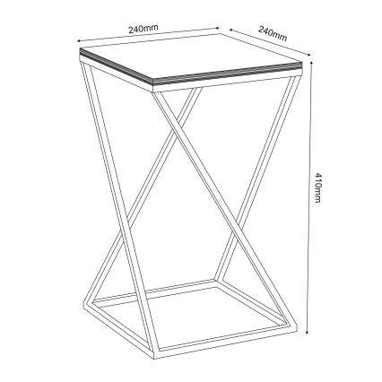 Stalak za cvijeće 40x24 cm crna