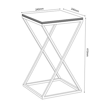 Stalak za cvijeće 40x24 cm crna