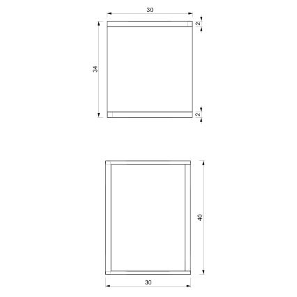 Stalak za cvijeće 40x30x34 cm bijela