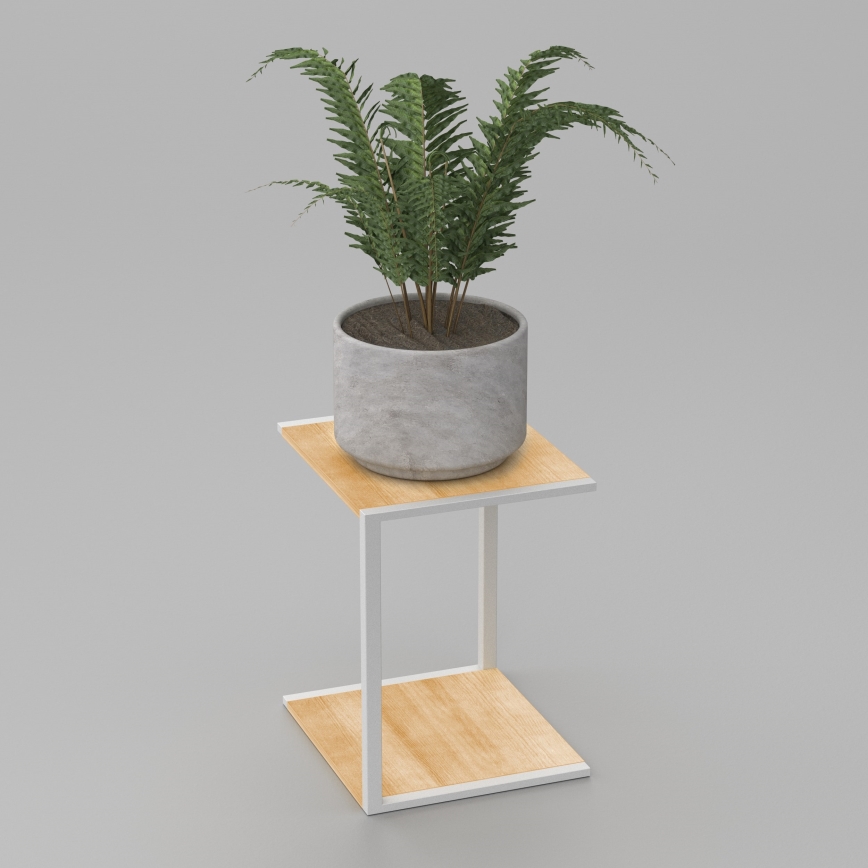 Stalak za cvijeće 40x30x34 cm bijele boje