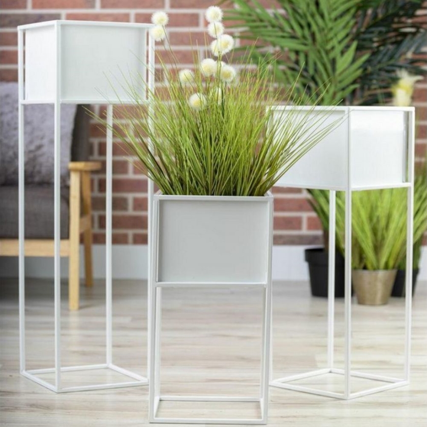 Stalak za cvijeće 70x24 cm bijela