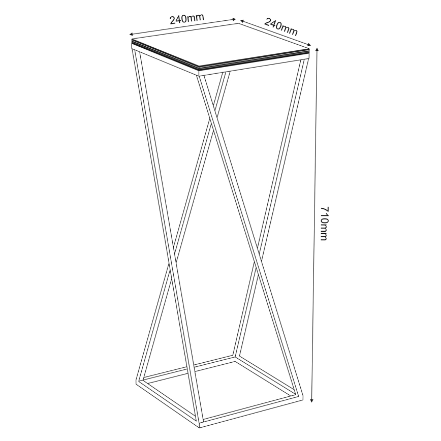 Stalak za cvijeće 70x24 cm crna